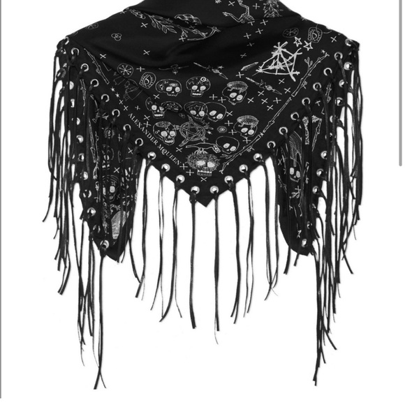 Alexander McQueen fringed scarf - Picture 2 of 3